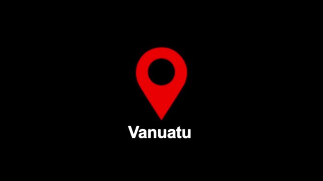 Vanuatu Map Marker Location Red Pin Drop Oceania Island Nation