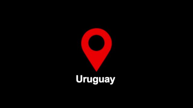 Uruguay Map Marker Location Pin South America Country Indicator