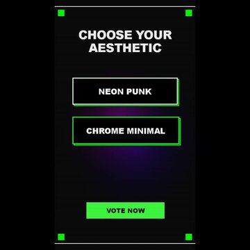 Brutalist SVG animated video template for social media polls featuring dynamic text placeholders and vote