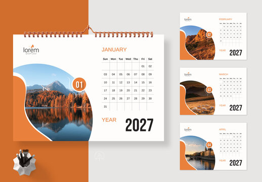 Mountain Escape 2027 Theme Calendar Design