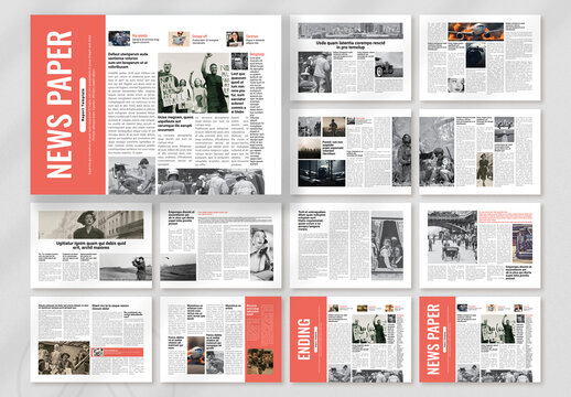 News Paper Design Landscape Template