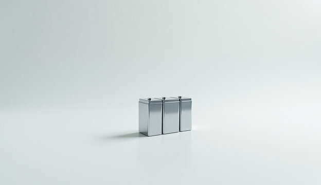 a small silver object on a white surface