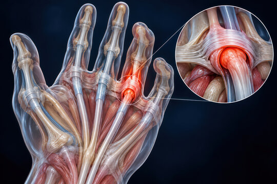 Trigger Finger Stenosing Tenosynovitis Tendon Inflammation Anatomy