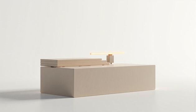 a white box with a light on top