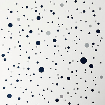 a white wall with blue and grey dots