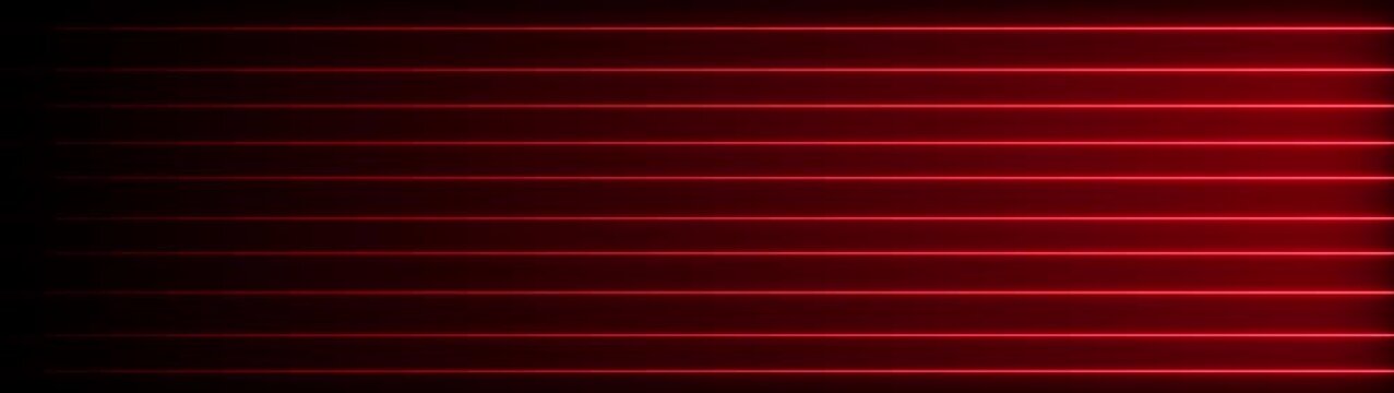Straight neon lazer line color black background.Neon glow stick. Blue laser ray