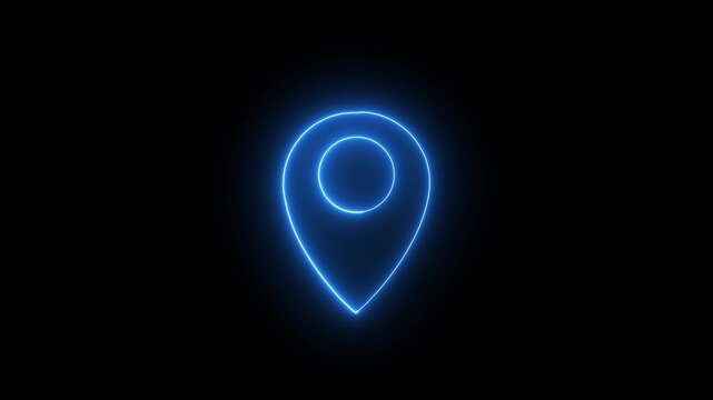 map pin icon with location signal, isolated on transparent background. Map Location Pin Icon for Navigation, Destination
