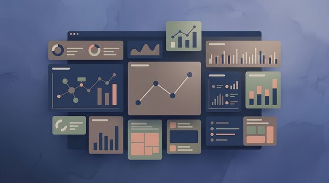 Modern Business Analytics Dashboard Collection Concepts.