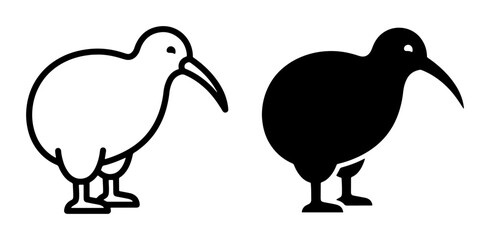 Obraz premium Kiwi bird silhouette for a logo