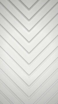 White chevron 3D geometric panel seamless loop motion background