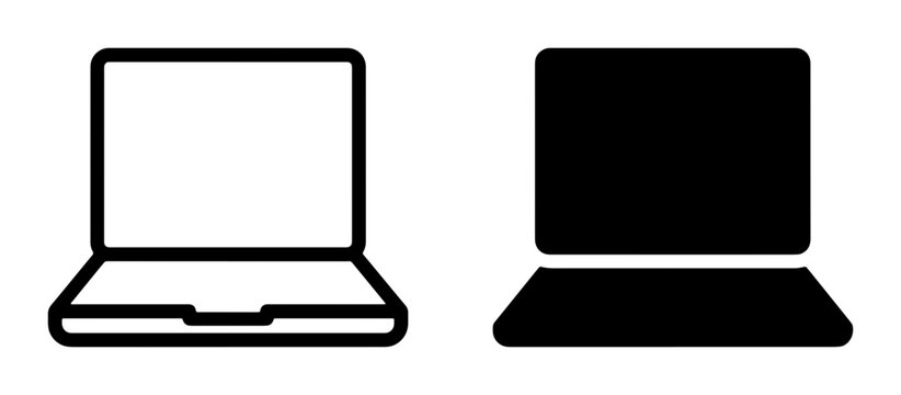 Laptop computer silhouette for app and web