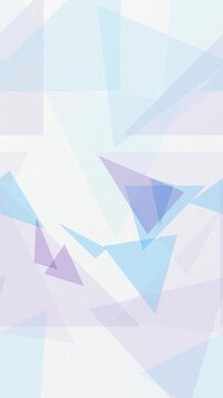 Pastel triangular polygon shapes overlapping seamless loop motion