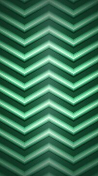 Neon green chevron lines cascading seamless loop motion