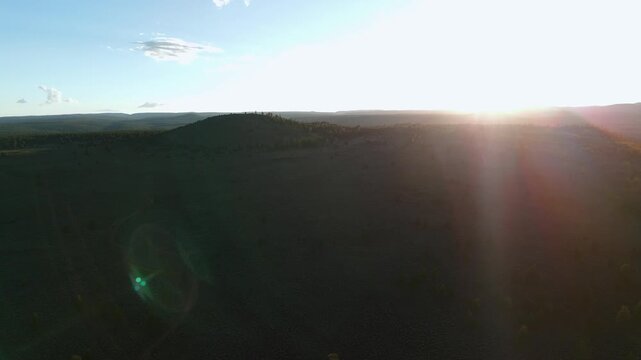 Aerial Drone View of UTV Driving on Scenic Highway in Utah Mountains