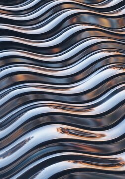 Flowing Reflections: A Dance of Light and Metal