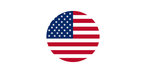 Circular American flag design for patriotic themes and USA pride © JOSH