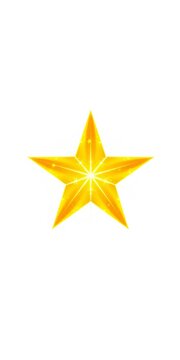 Shine or sparkle vector sparkling star in yellow color on white background vector illustration, Starlight, Night sky