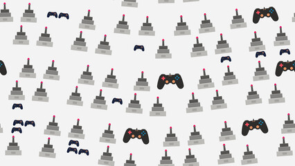 Joysticks and Game Controllers Pattern © DestiAndina88