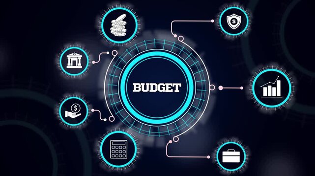 Budget planning strategy concept with corporate financial allocation, expense control management and cost strategy