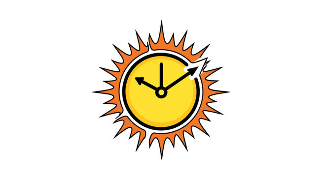 Sunrise Clock with Radiant Design.