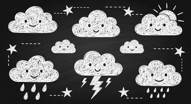 Chalky Skies, Smiling Storms, and Sunny Whispers