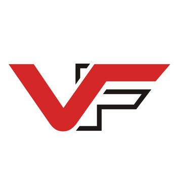 Initial Letter VF simple logo design vector
