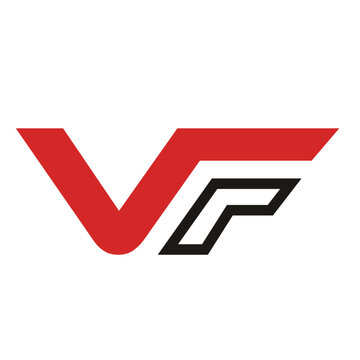 Initial Letter VF simple logo design vector