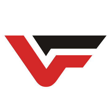 Initial Letter VF simple logo design vector