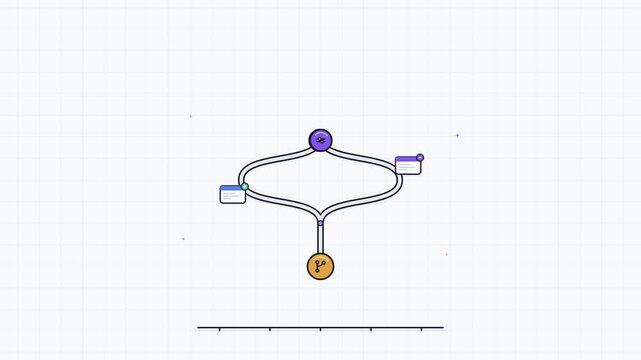Workflow automation process flows through branching nodes to a successful completion.