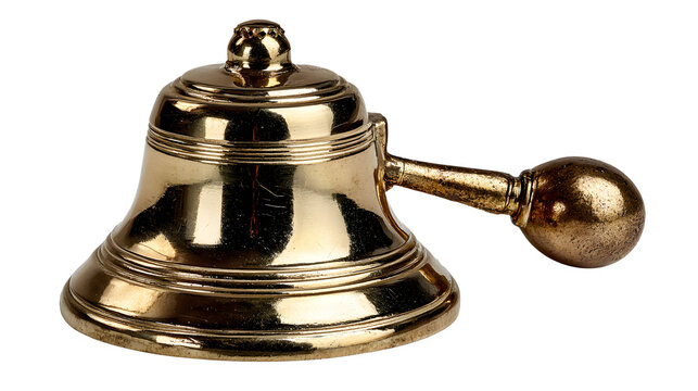 Brass bell with clapper