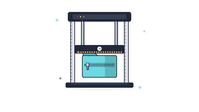 Automated machine processes digital files into compressed archive
