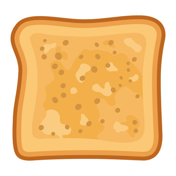 Flat vector illustration of toasted bread slices