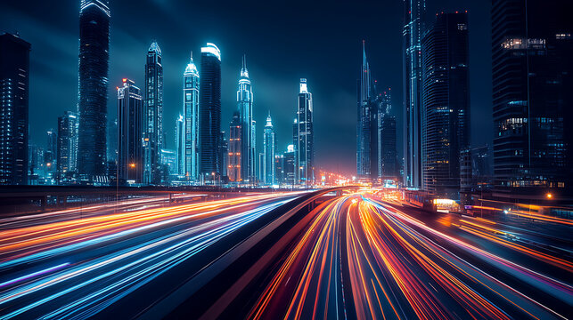 Modern Cityscape & Urban Skyline Images for Adobe Stock: High-Resolution Skyscrapers, Sunset Reflections, Car Light Trails, Wet Roads and Business District Landscapes