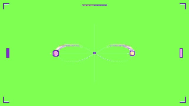 Infinity symbol loop animation with loading progress bar on green background