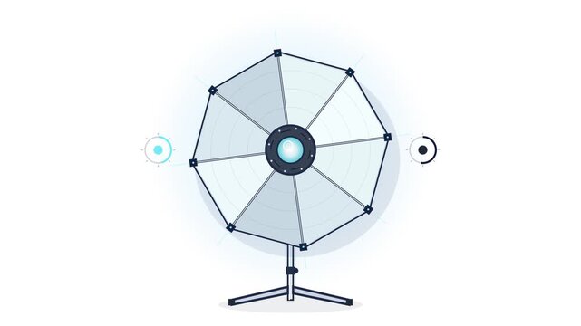 Photography softbox lighting equipment expands and pulses with light intensity.