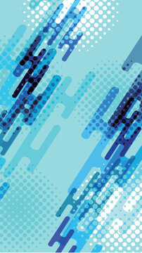 Dynamic Blue Abstract Geometric Pattern Design