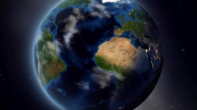 Earth Zoom In to Sarajevo Bosnia and Herzegovina Location Pin