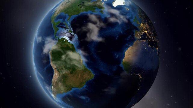 Satellite Zoom From Outer Space to Honolulu Hawaii Pin Marker
