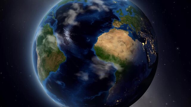 Satellite Zoom from Space to Kindu Democratic Republic of the Congo
