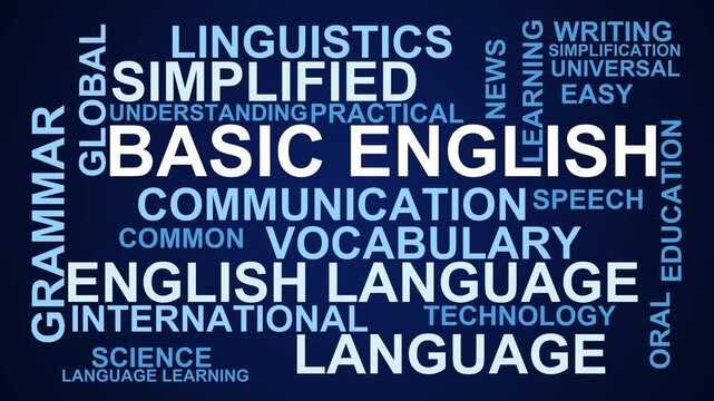 Basic English Word Cloud