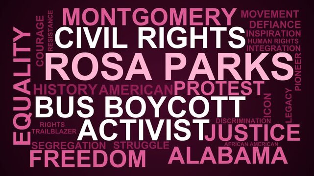 Rosa Parks Word Cloud