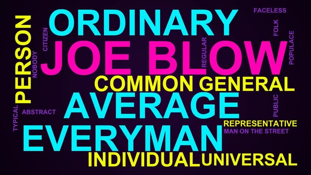 Joe Blow Word Cloud