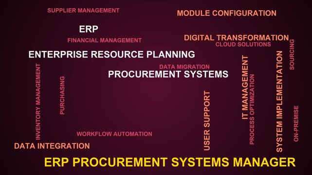 Erp Procurement Systems Manager Word Cloud