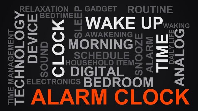 Alarm Clock Word Cloud