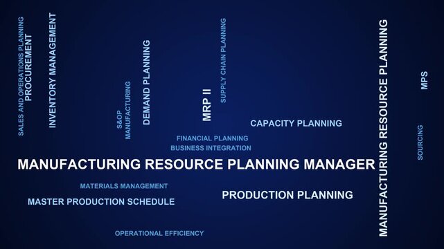 Manufacturing Resource Planning Manager Word Cloud