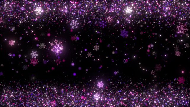 pink purple christmas decoration particles animation