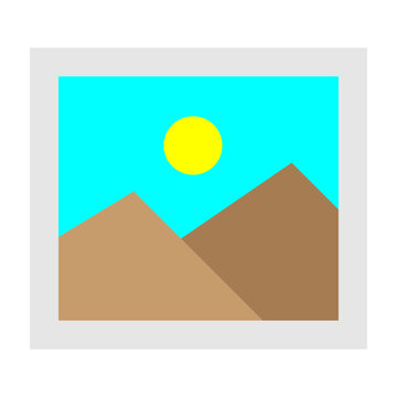 Image Vector Flat Icon Design