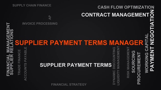 Supplier Payment Terms Manager Word Cloud