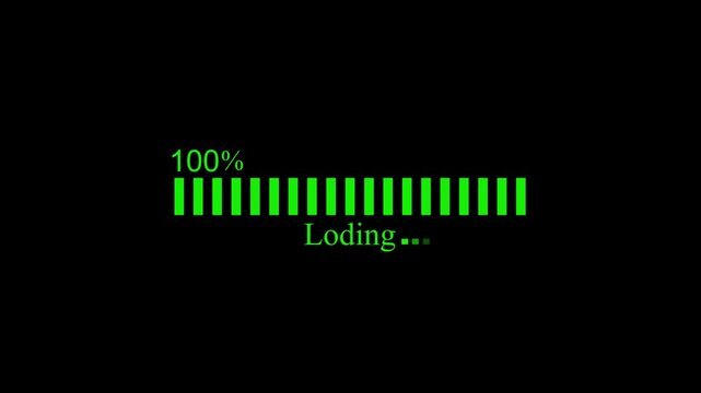 Percent loading bar and loading text simple progress display animation