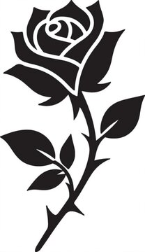 11.black and white rose